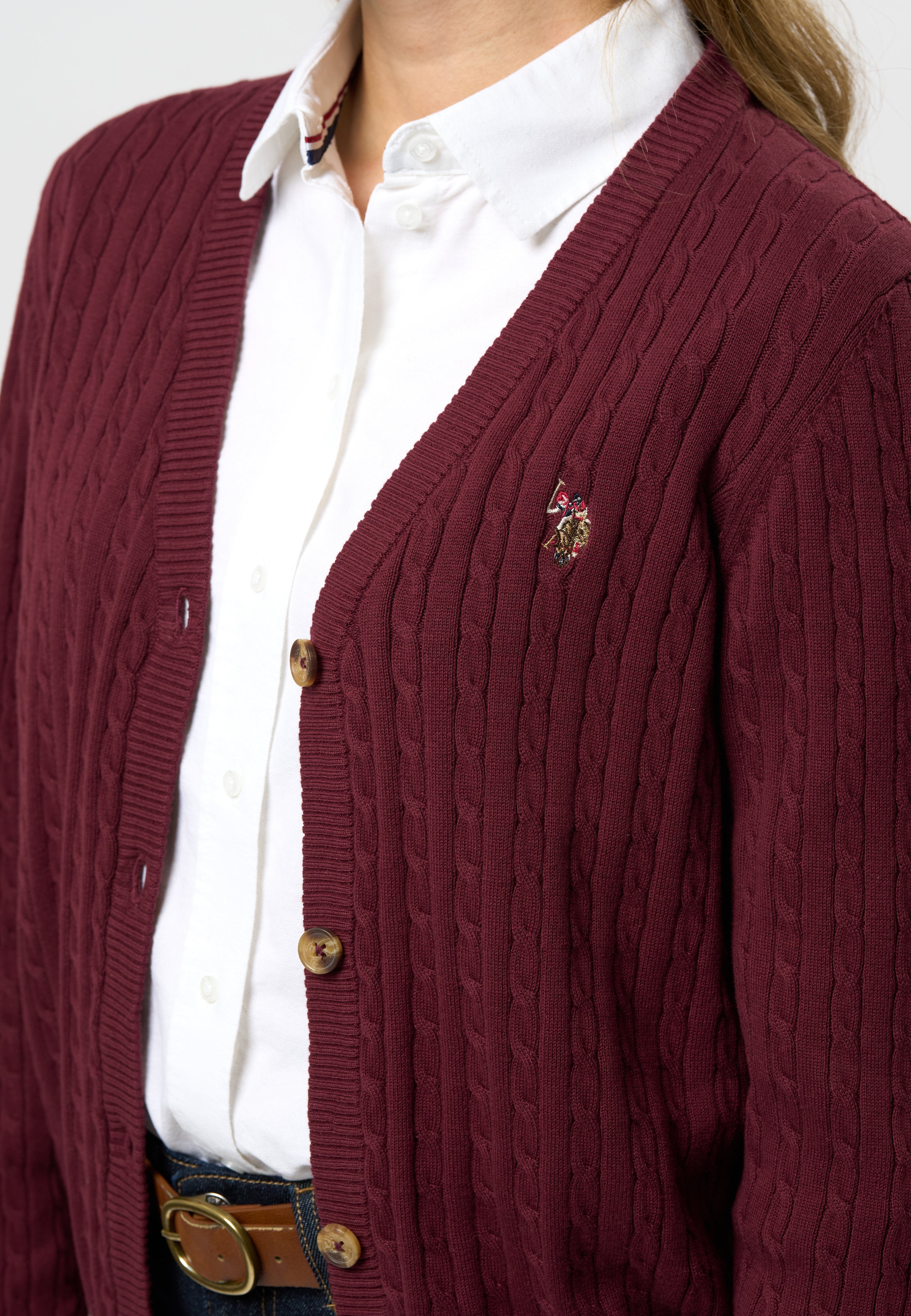 UWGill Cable Knit Cardigan