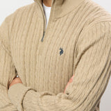 UMRomeo Half-zip Cable Knit