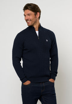 UMAmir Half-zip Cable Knit