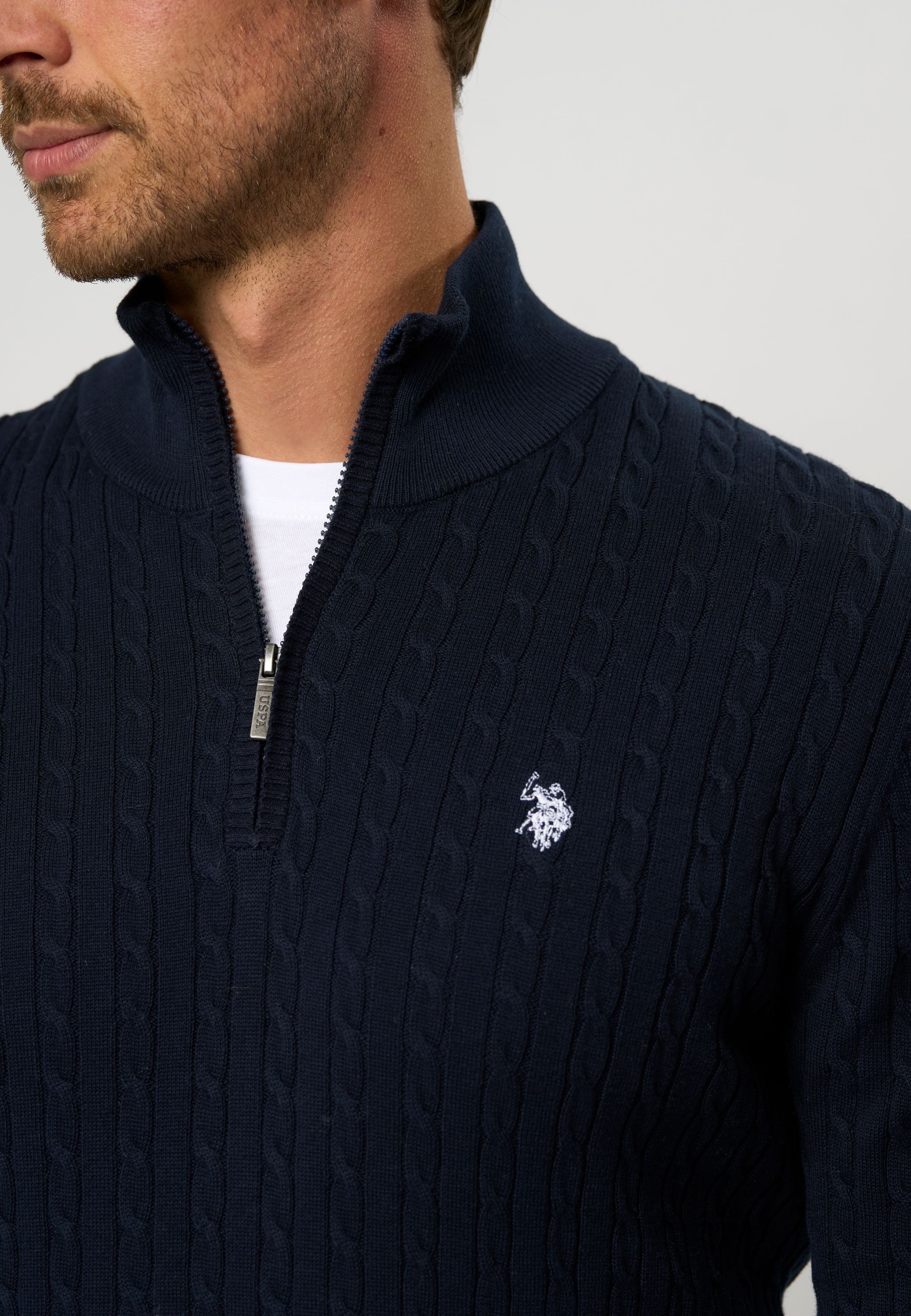UMAmir Half-zip Cable Knit