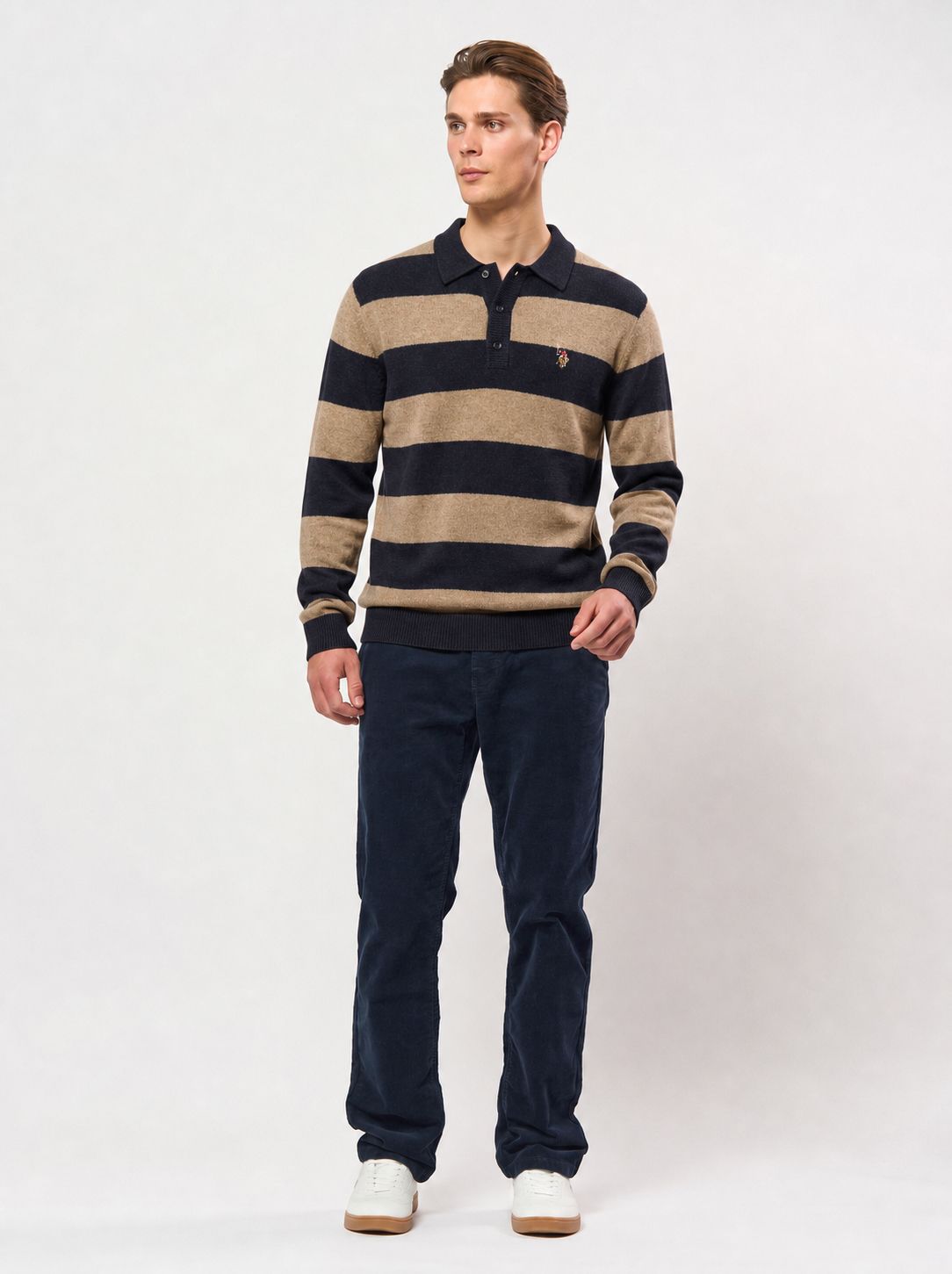 UMEthan Polo Long Sleeve Knit